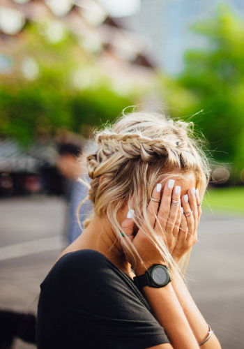 Photo of a runner in distress